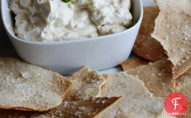 Biscuiți de Lavash de casă cu cremă de brânză de șalotă