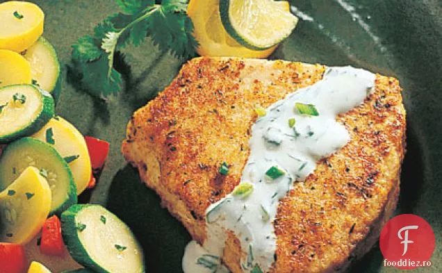 Pește-spadă cu cremă de Cilantro-Lime