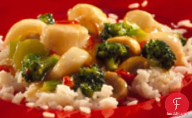 Scoici prăjite cu Broccoli