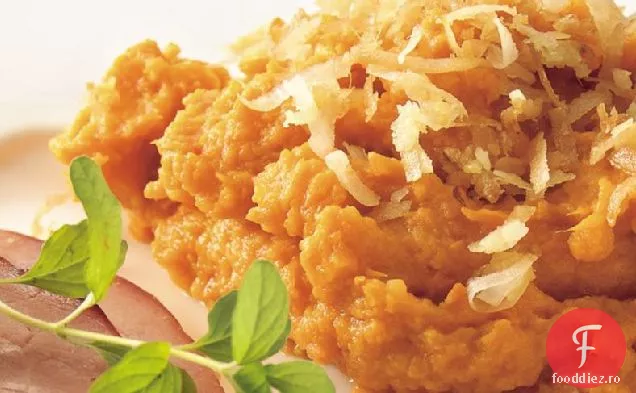 Cartofi dulci cu Topping de nucă de cocos-ghimbir