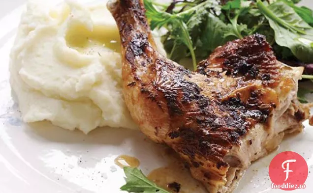 Pui prăjit rapid cu muștar și usturoi