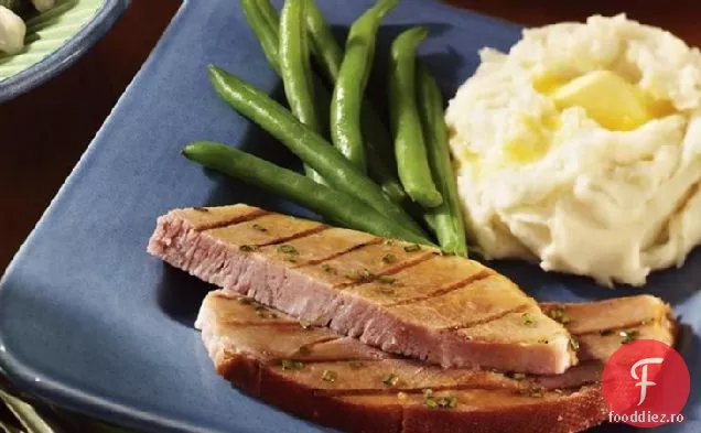 Friptură de șuncă cu glazură de mere