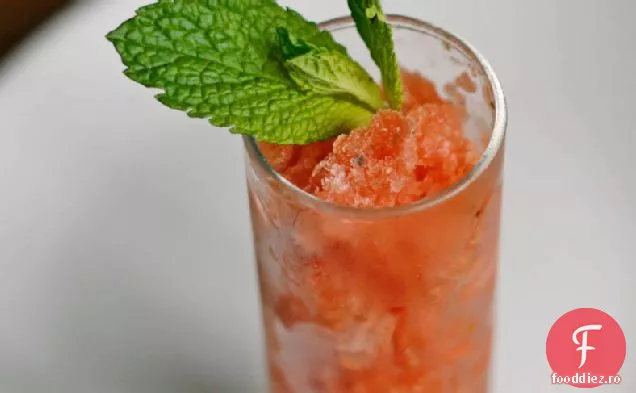 Shootere de desert cu pepene verde, mentă și tei