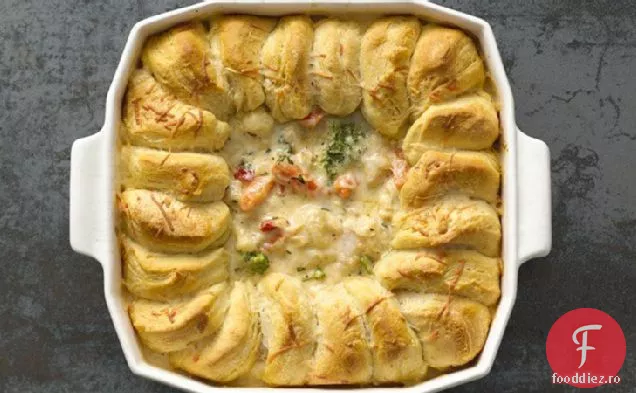 Turcia și Veggie Alfredo Pot Pie
