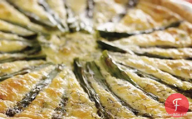 Quiche de somon afumat și sparanghel