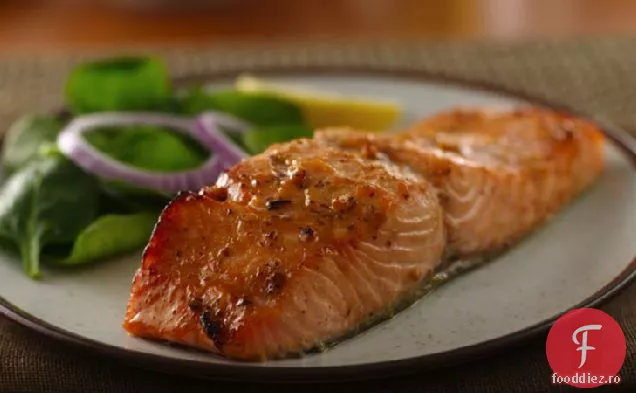 Somon Glazurat Cu Muștar De Miere