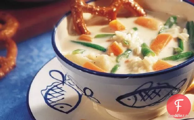 Supă Cremoasă De Legume-Brânză