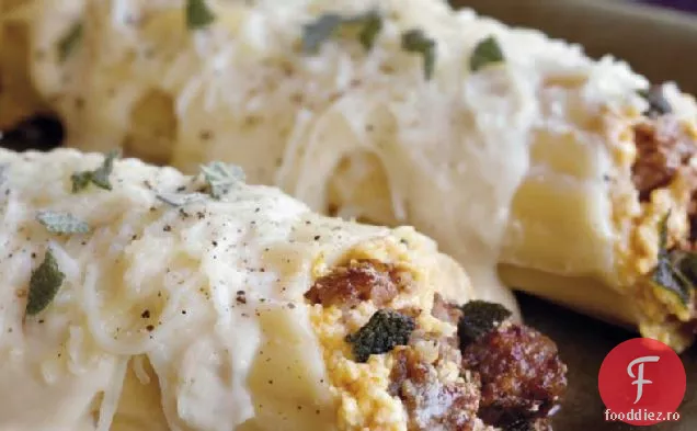 Manicotti cu dovleac și cârnați
