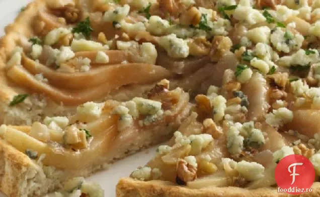 Tarta cu pere și brânză albastră