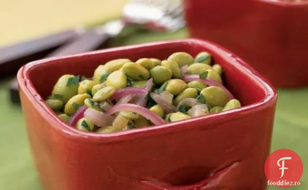 Edamame cu vinetă de muștar