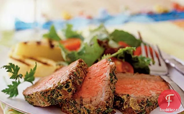 Filet de vită cu muștar și ierburi