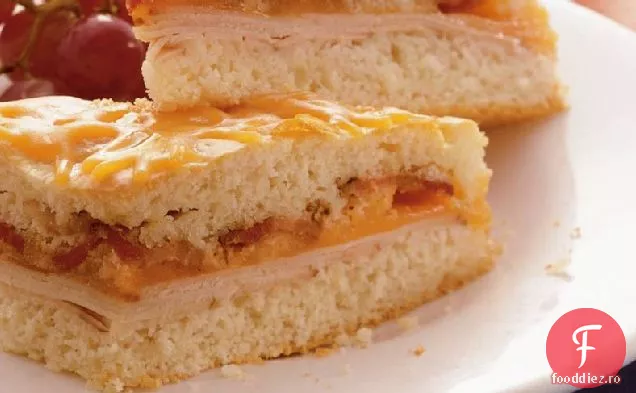 Sandwich de curcan la cuptor, Cheddar și slănină