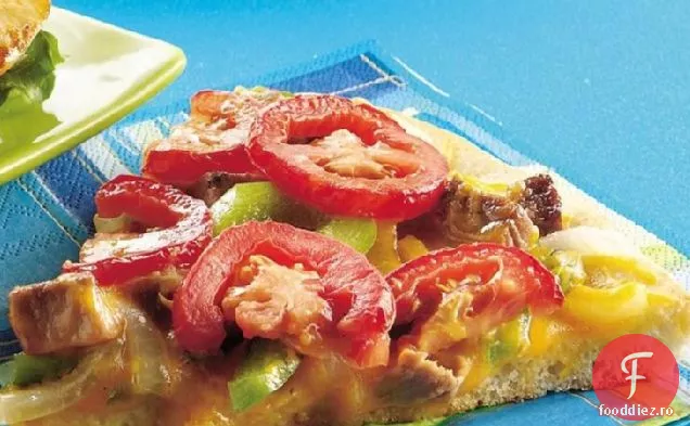 Pizza Cu Friptură De Brânză Philly
