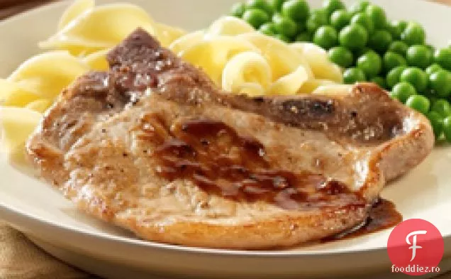 Miere-muștar cotlet de porc pentru doi