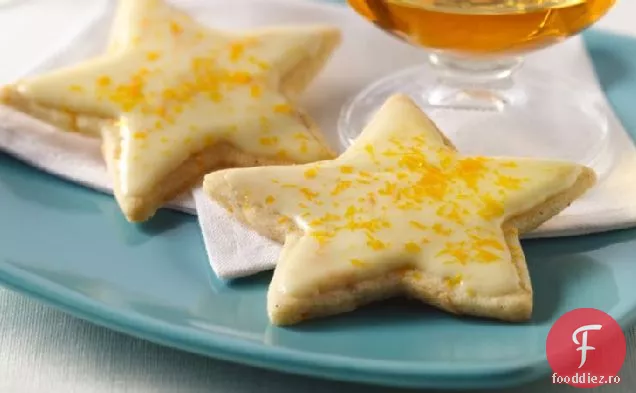 Cookie-Uri De Cocktail Cu Stele Portocalii Condimentate