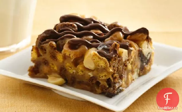 Batoane De Cereale Cu Unt De Arahide Cu Ciocolată Fără Coacere