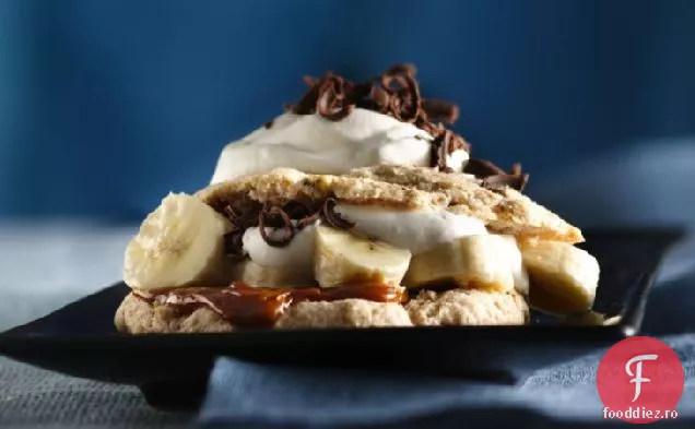 Pecan-Shortcakes cu scorțișoară cu banane și Dulce de leche