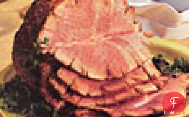 Șuncă la cuptor cu muștar și maghiran