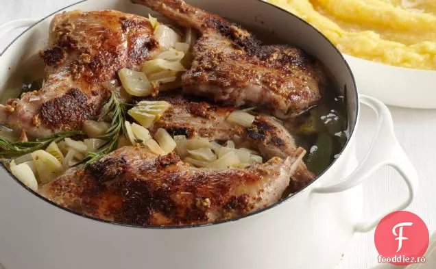 Iepure fiert cu muștar și fenicul