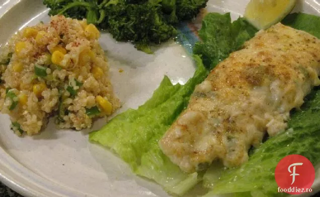 Carrie S. Forbes - Gingerlemongirl.com: Cafe Atlantic 's Parmesan la cuptor Flounder și Kate' s porumb și salată de Quinoa