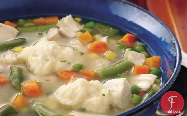 Supă de pui-legume cu găluște