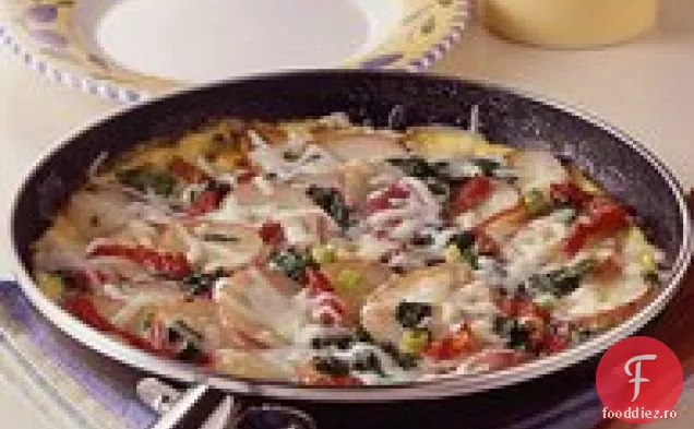 Spanac proaspăt și Frittata de cartofi noi