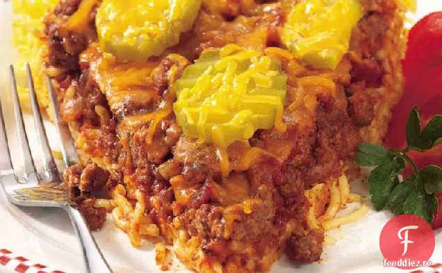 Cheeseburger Spaghetti Pie