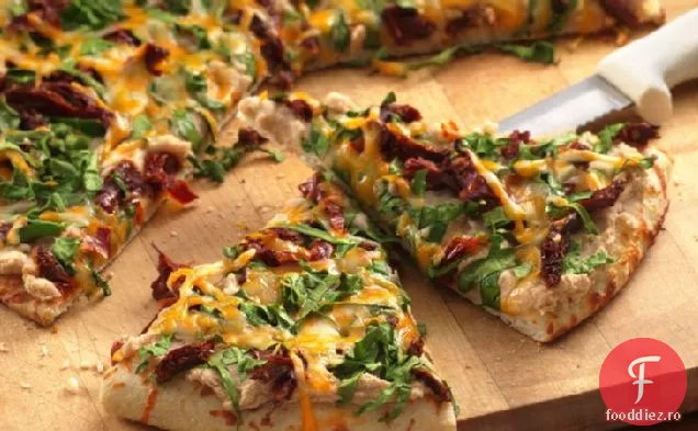Pizza cu fasole albă și spanac