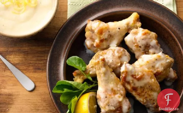 Aripioare Cremoase De Pui Parmezan-Usturoi