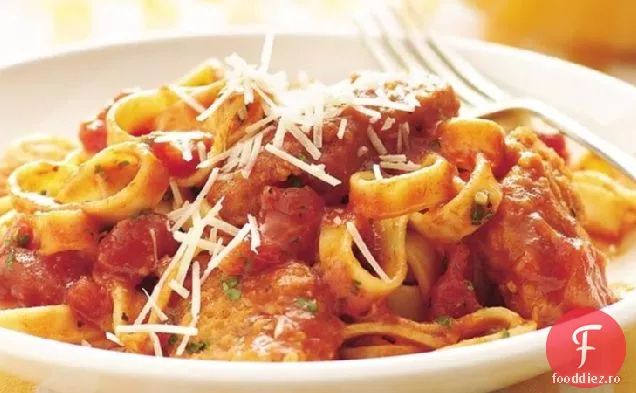 Pui crocant și Fettuccine