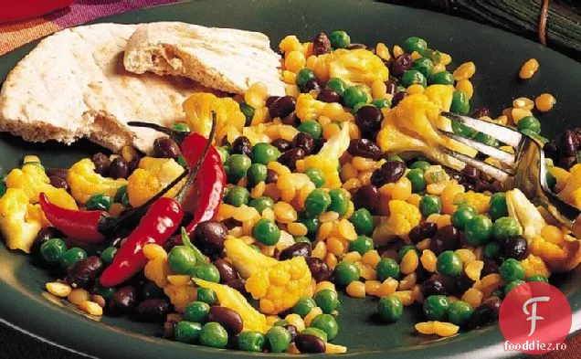 Mazăre despicată indiană cu legume