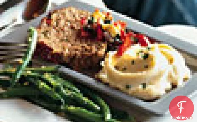 Pâine de legume prăjită cu piure de muștar