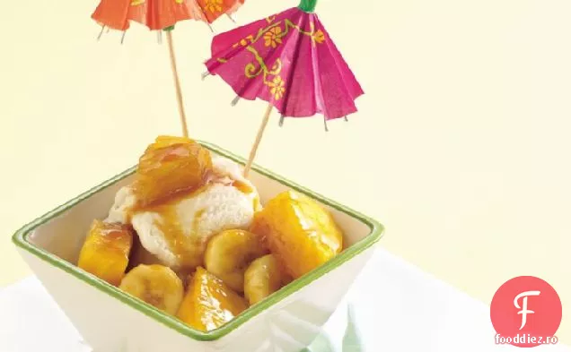 Înghețată Tropicală Cu Rom-Caramel