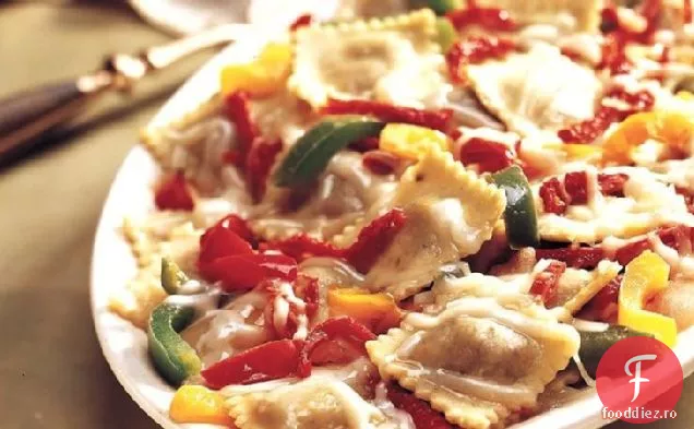 Ravioli cu ardei și roșii uscate la soare
