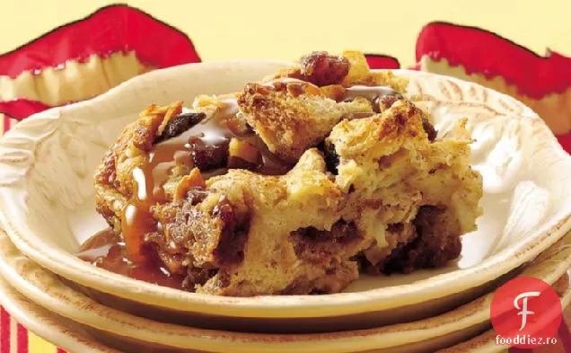 Budincă de pâine Mocha cu Topping de Caramel
