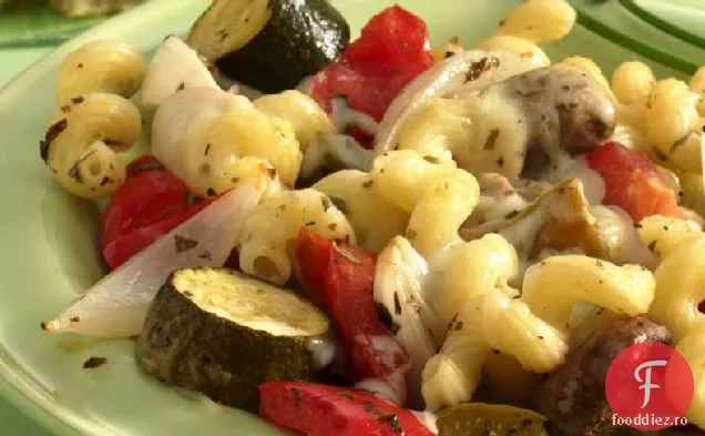 Legume prăjite mixte și paste făinoase
