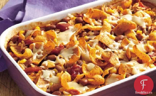 Caserola de fasole roșie Chipotle și orez