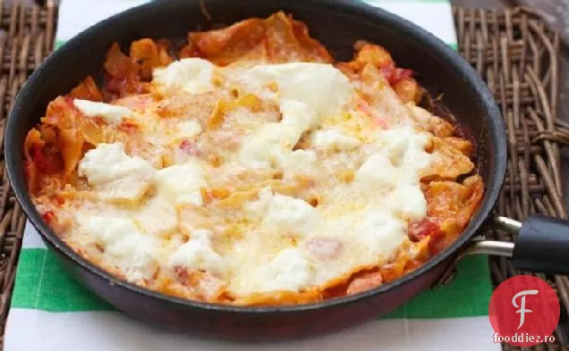 Skillet Buffalo Chicken Lasagna