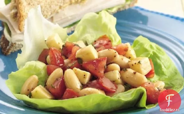 Salată de fasole albă, Ierburi și roșii