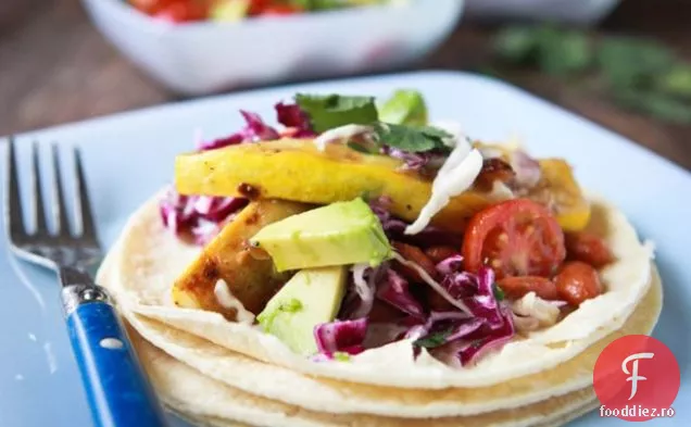 Tacos cu fasole dulce și vioi {vegan}