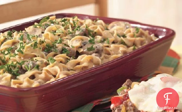 Caserola Cu Hamburger Stroganoff
