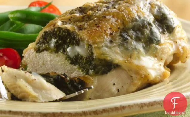 Piept de pui umplut cu Gouda și spanac