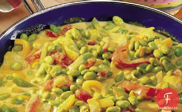Ardei curry și Edamame