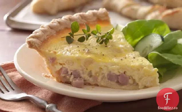Quiche cu șuncă și ceapă dulce