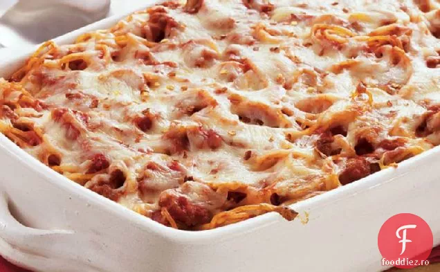Spaghete La Cuptor Cu Pizza