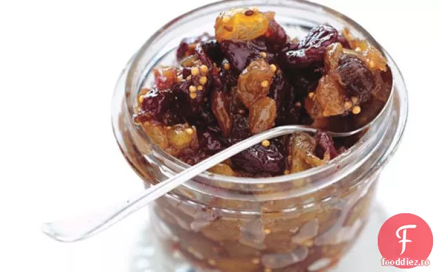 Chutney De Rubarbă, Cireșe Și Stafide Aurii