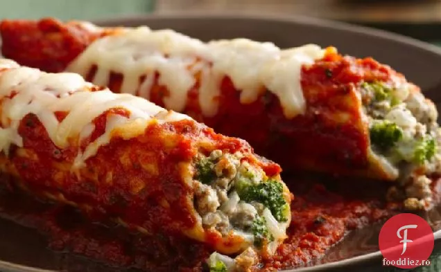 Manicotti de curcan și Broccoli