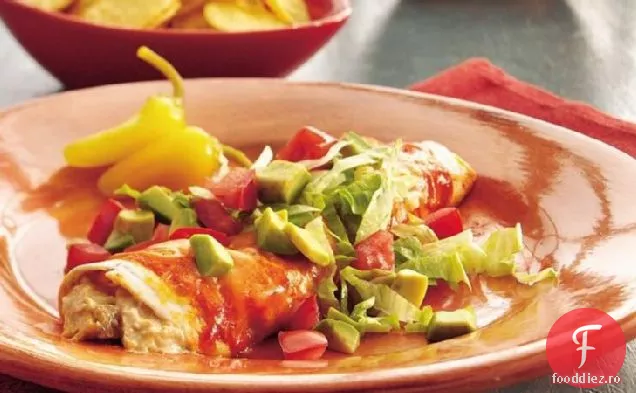 Chile Verde-Turcia Enchiladas