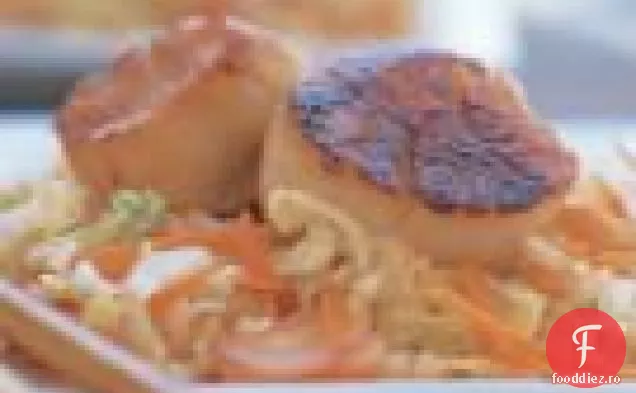 Miso-scoici glazurate cu Slaw Asiatic