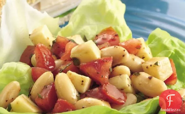 Salată de fasole albă, Ierburi și roșii